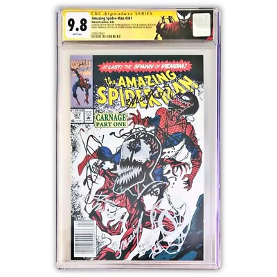 Amazing Spider-man 361 Newsstand SS CGC 9.8 CARNAGE 3x Remarked 4x Signed