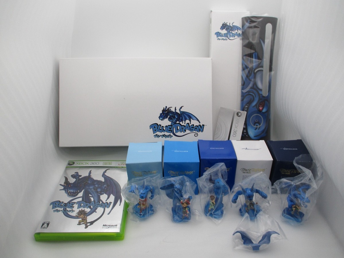 XBOX360 BLUE DRAGON Face Plate & 5 Figures Japan import