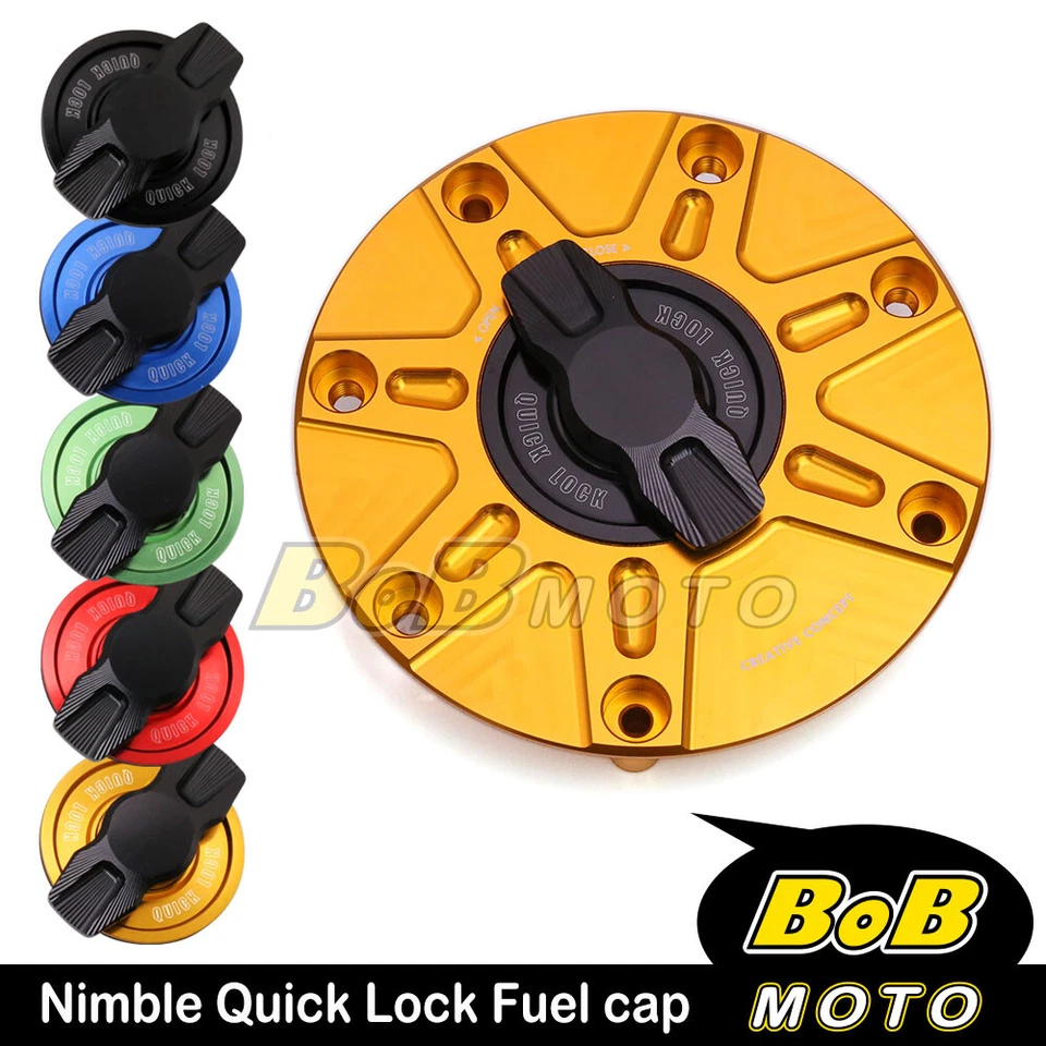 Billet FCR 1/4 Keyless Fuel Gas Cap Fit Honda CBR600RR CBR1000RR ABS CBR1100XX Foto 4 de 4