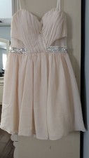 Prom Dress, Sleeveless for Teen, Beige, Size 13/14