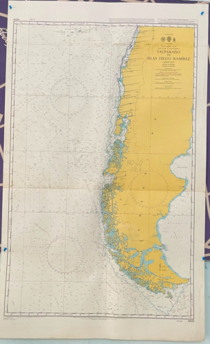 Amirauté 4609 Ouest Coast De Sud Amérique Valparaiso À Îles Diego Ramirez Carte - Afbeelding 1 van 10