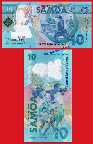 WESTERN SAMOA 10 Tala 2019 Commemorative Polymer  Pick New SC /  UNC - Foto 1 di 2