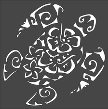 1- 8x8 inch Custom Cut Stencil, TD-27  Turtle