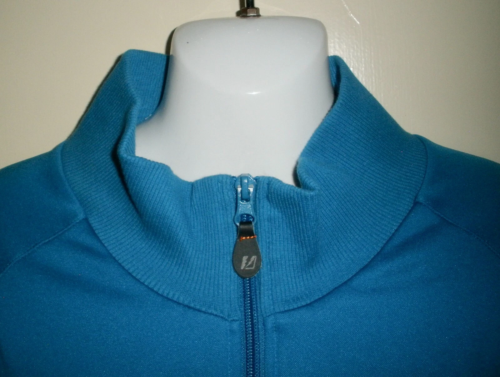 VETEMENTS #948 Amplify Giacca Felpa Blu Full Zip Uomo XL Jogger Track Foderata in Pile