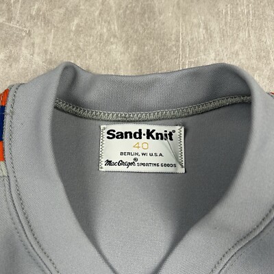 Vintage 80s Sand Knit New York Mets Jersey Gray Blank USA Made