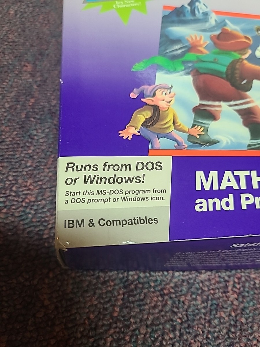 The Learning Company Treasure MathStorm Vintage Big Box PC Game