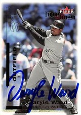 Daryle Ward autographed baseball card (Astros) 2001 Fleer Triple Crown #204