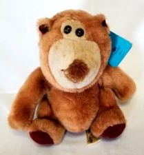 Beau Teddy Bear Russ Berrie Co VTG Retro Shelf Bed Sitter Decor 7.5" Seated READ