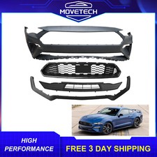 Fits 2018-2023 Ford Mustang Models New Front Bumper Cover W Grille Lip Kit Fits 2018-2023 Ford Mustang Models New Front Bumper Cover W Grille Lip Kit