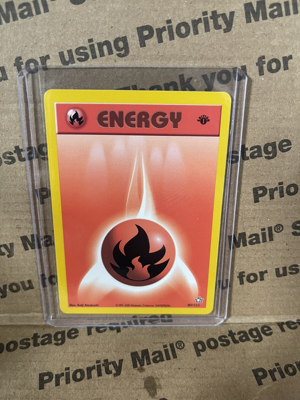 Pokémon Fire Energy 1st Edition 107/111 Neo Genesis WOTC Pokemon Card NM-MT