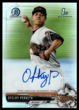 2017 Bowman Chrome Refractor Ofelky Peralta Auto 367/499 Baltimore Orioles