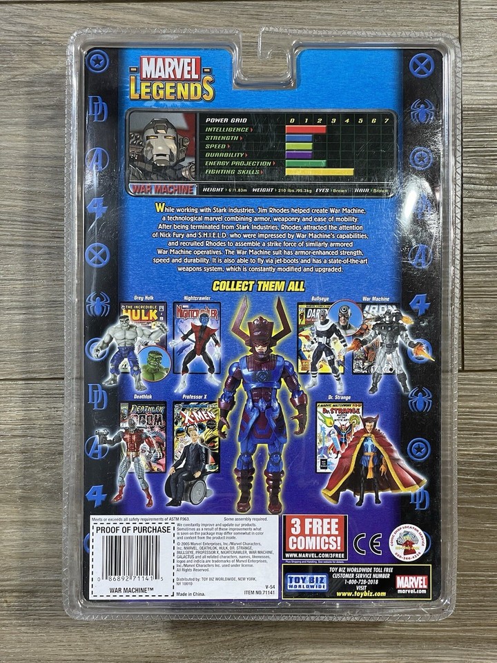 2005 Marvel Legends War Machine Action Figure Galactus Series Toy