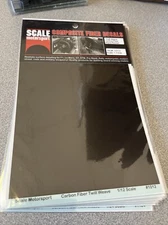 1/12 Scale Motorsport #1012 Twill Weave Carbon Fiber Decal, Black / Pewter