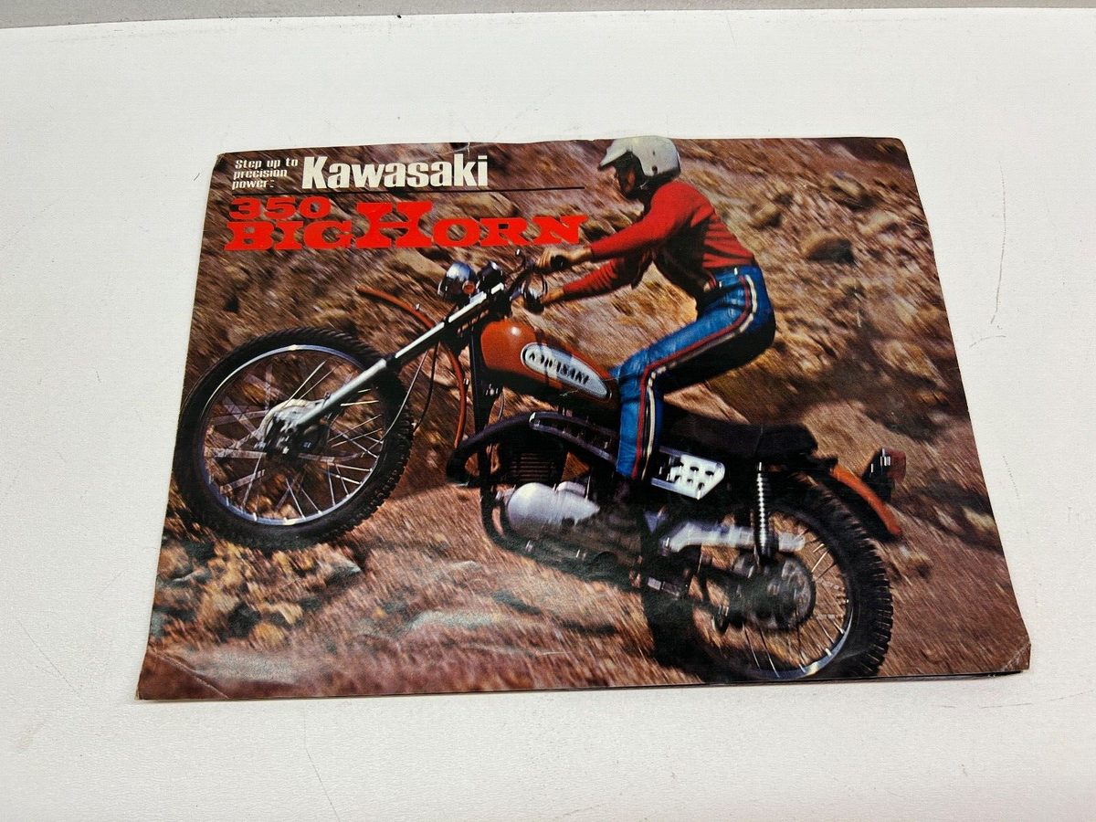 VINTAGE 1970 KAWASAKI 350 BIG HORN DEALER SALES ADVERTISEMENT ORIGINAL