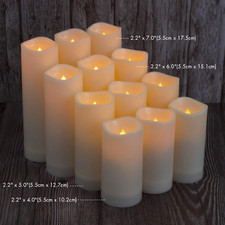 Flameless LED Candles with Remote  Timer, Set of 12 Waterproof Battery Operated
