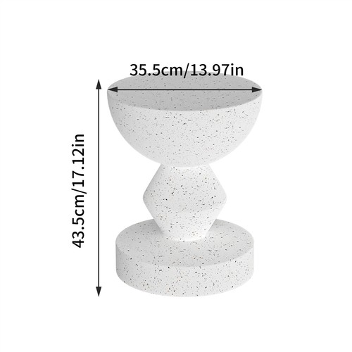 Decorative Garden Stool Concrete Side End Table for Patio Small 18'' Plant Stand - Picture 8 of 17