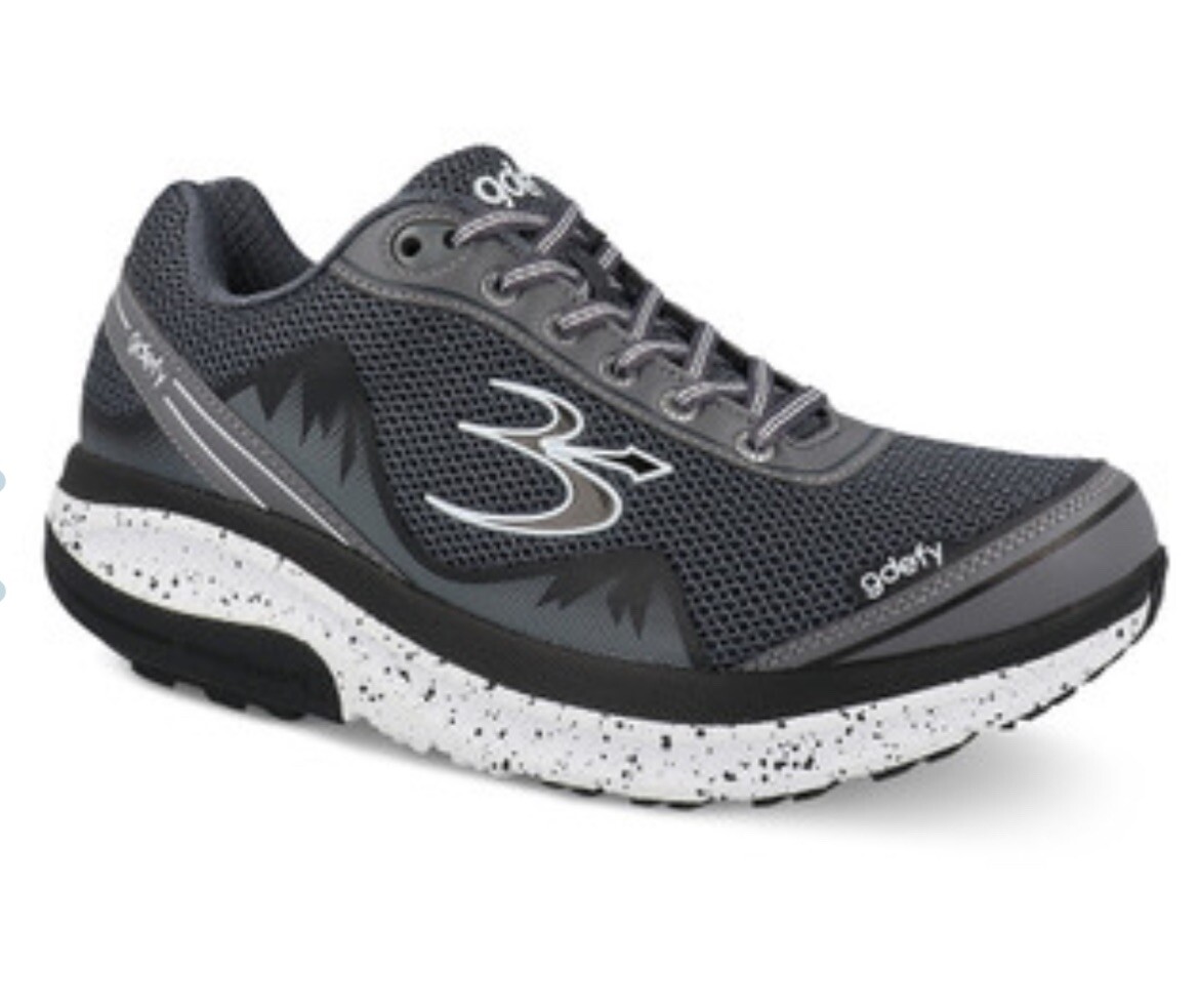 SAOLA Gdefy Sneaker da uomo Gravity Defyer taglia 13 grigia suola in gomma stringate Mighty Walk