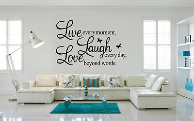 Live every moment,Laugh every day,Love beyond Wall Stickers UK RUI72