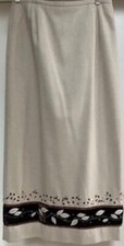 Vintage Ann Taylor Long Beige Floral Country Skirt. Circa 1990 s. Size 4