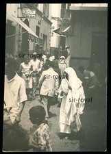 Marokko - Straße mit verschleierter Frau - 1960er - Foto 8x11cm