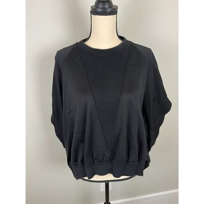 Givenchy Paris Sweatshirt Cape Oversized Black Embroidered Signature Women's S