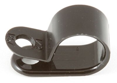 1/2'' Black Nylon Cable Clamps - (pack of 50)