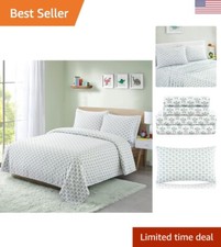 Kids Twin Sheet Set Sea Turtle Brushed Microfiber Bed Sheet for Boys  Girls,...