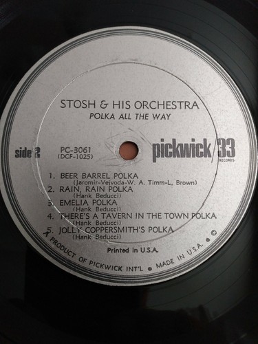 Vintage Polka All the Way BEER BARREL POLKA STOSH & ORCHESTRA Pickwick LP VG+/VG - Picture 4 of 4