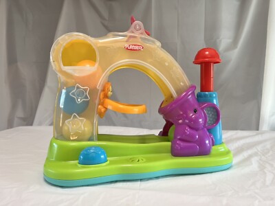 Playskool Poppin' Park Pound-N-Pop Carnival by Hasbro W/ 4 Balls Elephant Monkey