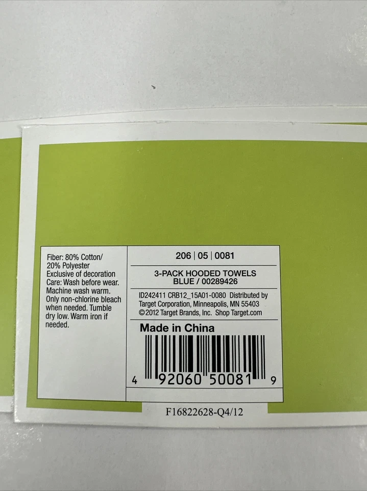 Paquete de 3 toallas con capucha Circo azul estampado animal nuevas Foto 4 de 4