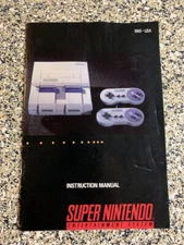 Super Nintendo SNES Console - Original Instruction Manual Booklet - VERY GOOD