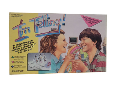 1987 VTG NIB I'm Telling! Board Game By Pressman NEW w/ Ori. Sticker! NEW