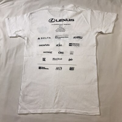 Lexus Corporate Run 2024 Shirt Adult Small White Graphic Print