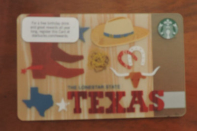 STARBUCKS USA TEXAS THE LONESTAR STATE 2012 GIFT CARD 6076.  SAMMLERSTÜCK.