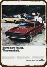1968 Chevy Corvette - Chevelle Ss 396 - Camaro Ss Decorative Replica Metal Sign 1968 Chevy Corvette - Chevelle Ss 396 - Camaro Ss Decorative Replica Metal Sign
