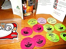 11 Vth 2.25" Metal DESIGNATED DRIVER Button PINS 2 SAFETY PROMOS Santa ZIPLOC