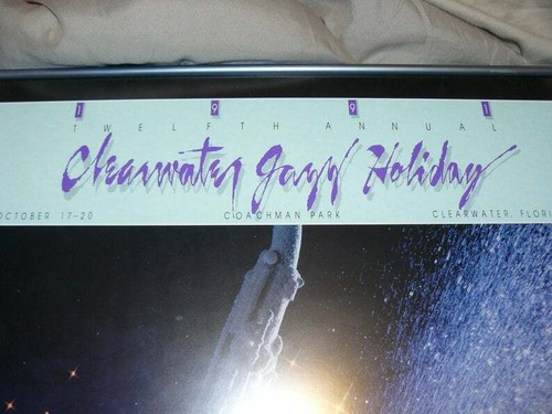 VINTAGE JAZZ POSTER CLEARWATER JAZZ HOLIDAY SAXOPHONE POSTER - Picture 2 of 3