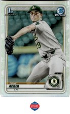 2020 Bowman Draft #BD-8 Dane Acker Chrome Refractor