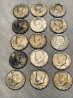 1968 Kennedy Half Dollar 40% Silver Coins Lot Of 15