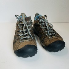 KEEN Women's Targhee II Lace Up Leather Hiking Boot Waterproof Shoes Sz US 6 EUC