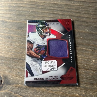 2016 Panini Certified #28 Kenneth Dixon New Generation Jersey RC Red Mirror /299