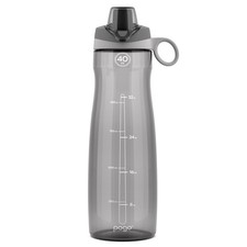 BPA-Free Tritan Plastic Water Bottle with Chug Lid, 40 Oz, Grey