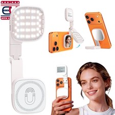 Magnetic Selfie Phone Light with Makeup Mirror Portable Rechargeable Fill Lights