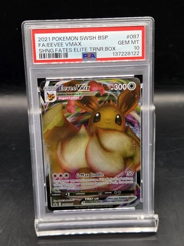 SWSH087 Eevee VMAX PSA 10 Shining Fates ETB Black Star Promo Pokemon Card Gem
