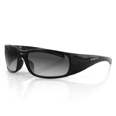 Bobster BGUN001 Gunner Convertible Sunglasses w/ Gloss Black Frame & Smoke