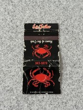 La Jaiba Restaurant South Padre Island Texas Vintage Matchbook Cubierta F2