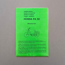 Honda PA50 Camino Fahrer-Handbuch Faltblatt Original 1976