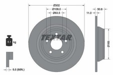 2x TEXTAR PRO Bremsscheiben Hinten für FORD Mondeo V Kombi (CF) 302mm