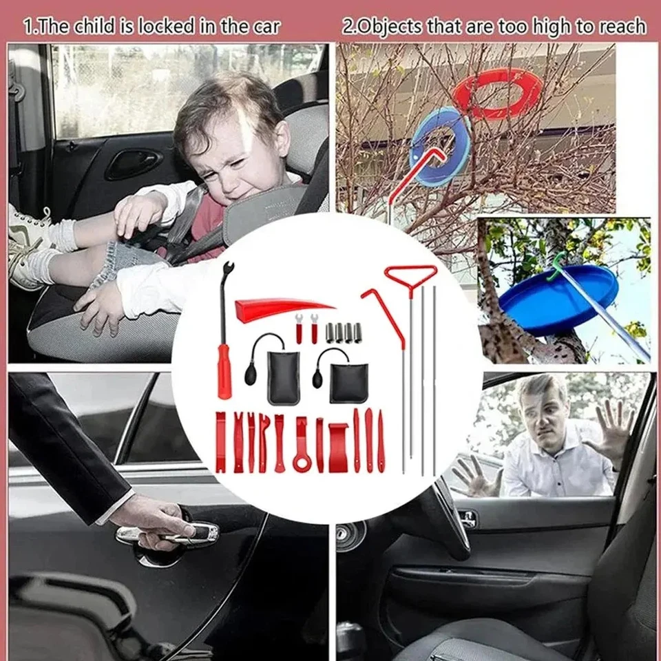 Auto Türöffner Greifer Lockout Werkzeugset Long Reach Haken Luftkeil - Bild 4 von 4
