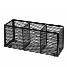 Metal Mesh Pencil Holder Black Pen Holders Cup Desk Organizer 3